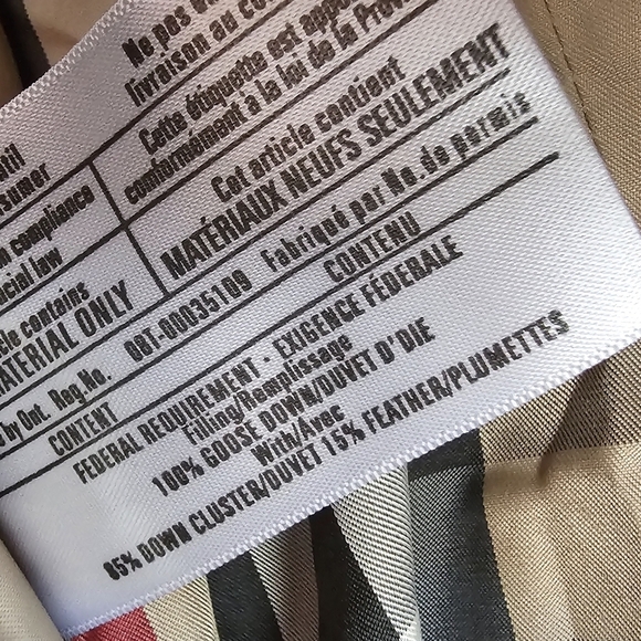 Burberry Brit down puffer parka double breasted blue zipper button closure. - Picture 8 of 12